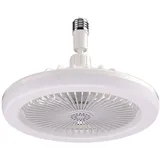 MiOYOOW Deckenventilator Leuchte, 2-in-1 LED Deckenventilator mit Beleuchtung LED Deckenventilator mit Universellem E27 Spiralkopf für Schlafzimmer, Wohnzimmer, Küche, Esszimmer