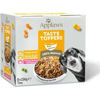 Applaws Premium Natürlich Nassfutter für Hunde, Adult Chicken Selection in Brühe 8 x 156g Dose