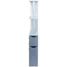 Hti-Living Nischenregal Adrien Standregal 15,30 x 30 x 118,70 cm Grau/Weiß