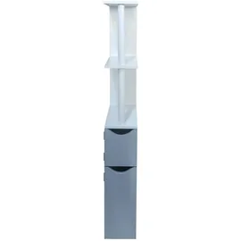 Hti-Living Nischenregal Adrien Standregal 15,30 x 30 x 118,70 cm Grau/Weiß