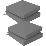 Lounge Kissen Outdoor 55x55cm Stuhlkissen mit Bändern für Indoor und Outdoor Dicke Polsterung Steppkissen/Bodenkissen, Stuhl Sitzpolster Passt für Haus, Garten, Büro und Autositze