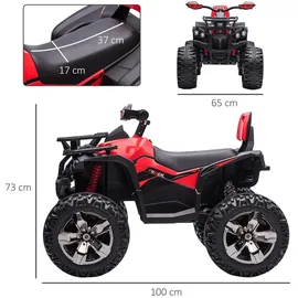 Homcom Elektro-Quad Kinderquad mit Scheinwerfer Kindermotorrad mit USB-Anschluss, MP3-Musikplayer, Kinderfahrzeug