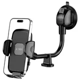 techprotect V3 Langarm-Autotelefonhalter für Windschutzscheibe/Cockpit Schwarz