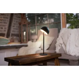 OTTO home Tischleuchte Akku Tischlampe Gerrin Indoor Outdoor, magnetischer Flaschenaufsatz, Dimmfunktion, Memoryfunktion, LED fest integriert, Warmweiß, Pilzlampe Flaschenaufsatz, Regulierung der Lichtstärke, Pilz, Lampe schwarz