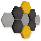 platino24 Akustikpaneel LOFT Weiß 9 St. Ø 30 cm