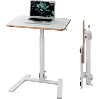 Leitz Ergo Compact höhenverstellbarer Schreibtisch weiß rechteckig, A-Fuß-Gestell weiß 65,0 x 46,0 cm mit Prämie nach Registrierung