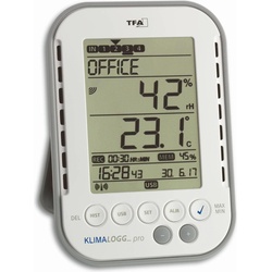 TFA Klima Logg Pro, Thermometer + Hygrometer, Weiss
