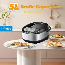 Midea Reiskocher Schwarz/Silber 5,0 l