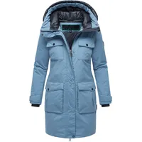 Navahoo Damen Winterjacke Jacke mit Kapuze Eissturm 14 Powder Blue Gr. L - L