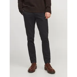 JACK & JONES Chinohose JPSTMARCO schmal schwarz 27