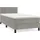 vidaXL Boxspringbett mit Matratze Hellgrau 90x200 cm Samt