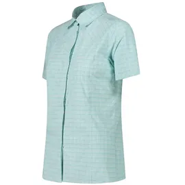 CMP Kurzarmhemd Aqua/Weiß XS