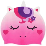 Legami – Badekappe für Mädchen, Kinder von 4 bis 10 Jahren, leicht zu tragen, aus Silikon, Swimming Cap, sehr guter Halt, rosa Einhorn