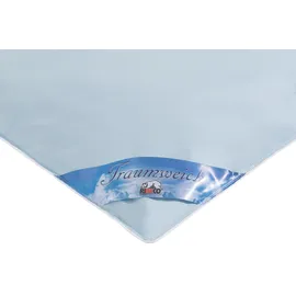 RIBECO Federbettdecke RIBECO "Leon, Ballonbettdecke Leon, 135x200 & 155x220 cm", blau (saphirblau), B:155cm L:220cm, Bezug: 100% Baumwolle. Füllung: 50% Daunen, 50% Federn, Bettdecken, unser Ballonbett, wie in alten Zeiten