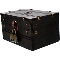 Cabilock Vintage Aufbewahrungsbox Piraten-Andenkenbox Vintage Schmuckbox Aufbewahrungskiste aus Schmuckkiste Junge dekorative Holzkiste