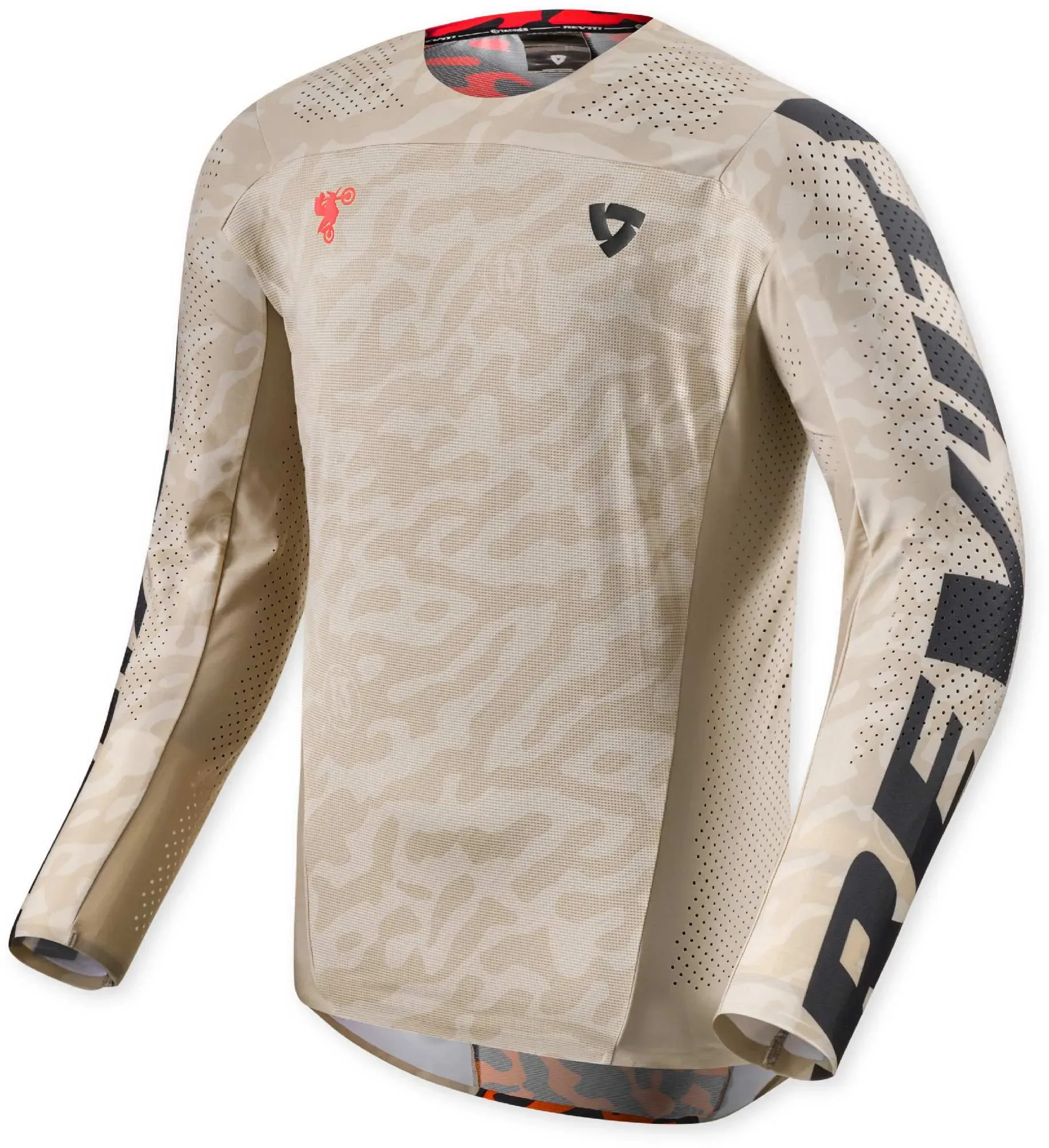 Revit x Pol Tarrés Thirteen Motocross Jersey, beige, Größe XS für Männer