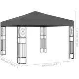 vidaXL Pavillon 3×3 m Anthrazit Stoff