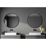 Talos DSK Design Spiegel Silver Globo 100 cm, schwarz