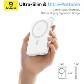 Baseus PicoGo (5000 mAh, 18.50 Wh), Powerbank, Weiss