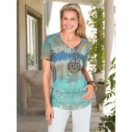 Sieh an! Klassische Bluse Tunika Blau 42