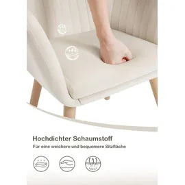 Woltu Esszimmerstuhl Samt Cremeweiß 4er Set