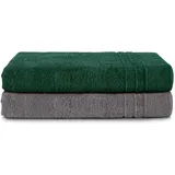 Komfortec Saunatuchset 80 x 200 cm anthrazit grau 2 St.