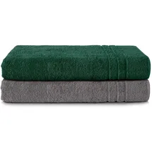 Komfortec Saunatuchset 80 x 200 cm anthrazit grau 2 St.