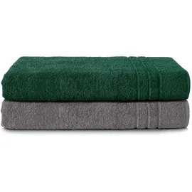 Komfortec Saunatuchset 80 x 200 cm anthrazit grau 2 St.