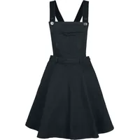 Hell Bunny - Rockabilly Kleid knielang - Dakota Pinafore Dress - XS bis 4XL - für Damen - Größe S - schwarz - S