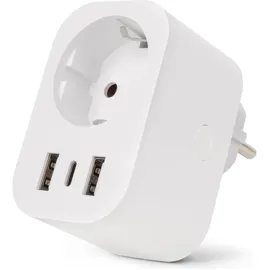 ENTAC Steckdosenadapter 1-fach Weiß