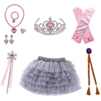 Qingzhuan Prinzessin Dress Up Set,Kostüm Prinzessin Mädchen Kostüme Rollenspiel Set für kleine Mädchen