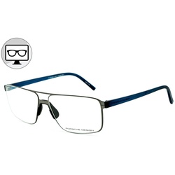 PORSCHE Design Brille Blaulichtfilter Brille, Blaulicht Brille, Bildschirmbrille, Bürobrille, Gamingbrille, ohne Sehstärke silberfarben