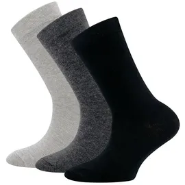 Ewers Socken 3er Pack Uni in sweater grau/anthrazit/schwarz | Gr.: 43-45