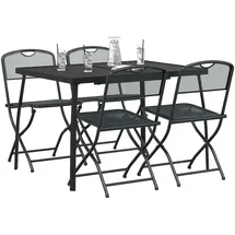 vidaXL Gartenmöbel Set 5-tlg. Grau