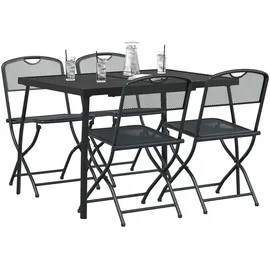 vidaXL Gartenmöbel Set 5-tlg. Grau