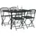 vidaXL Gartenmöbel Set 5-tlg. Grau