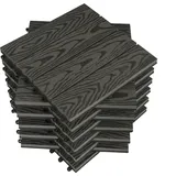 Famanu WPC Terrassendielen - langlebig, einfache Installation, pflegeleicht - 30 cm x 30 cm x 1,8 cm - Dunkelgrau