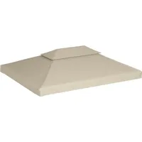 VidaXL Pavillon-Dachplane Ersatzdach 310 g/m2 Beige 3×4 m