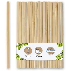 BIOZOYG 1000 Stück Kaffeeumrührer 14cm umweltfreundliche Einweg-Umrührstäbchen aus nachhaltigem Holz, kompostierbare Stirrer für Coffee-To-Go
