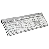 LogicKeyboard Premium Line Kabelgebunden Tastatur Deutsch, QWERTZ Grau Multimediatasten, USB-Hub,