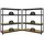 Proregal Mega Deal 2er-Set Schwerlastregal Giant Elephant 160x150x45cm mit 4 Ebenen Fachlast 200kg Schwarz, Kellerregal, Steckregal, Garagenregal, Lagerregal