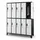 Jan Nowak Schließfachschrank Metall 136 x 45 x 172 cm Anthrazit/Weiß