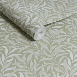 William Morris At Home Vliestapete Willow Bough 10 m x 52 cm Hell Grün FSC®