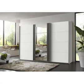 WIMEX Schwebetürenschrank Bern Kleiderschrank Ausführung wählbar,Weiß / raw Steel,360x64x236cm