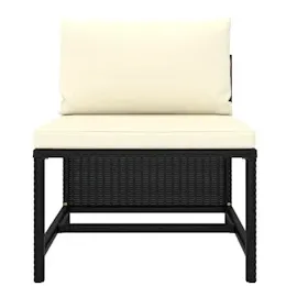 vidaXL 3-Sitzer-Gartensofa schwarz 313513