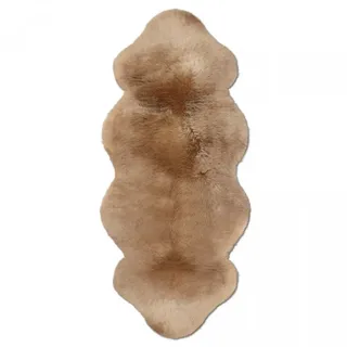 Heitmann-Felle Heitmann Felle Australisches Premium 11⁄2-fach Lammfell mit angenähtem Kopfteil, Camel, ca. 140 x 68 cm