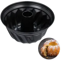 Relaxdays 4 x Gugelhupfform, schwarz