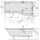 Polysan TIGRA asymmetrische Raumsparbadewanne 170 x 80 cm (1-tlg) schwarz