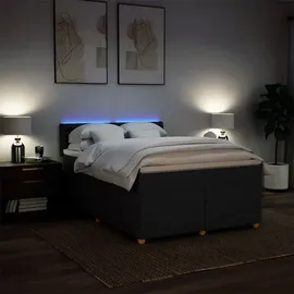 vidaXL Boxspringbett 140 x 200 cm Schwarz
