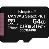 Kingston microSDXC Canvas Select Plus 64GB Class 10 UHS-I A1 V10 + SD-Adapter